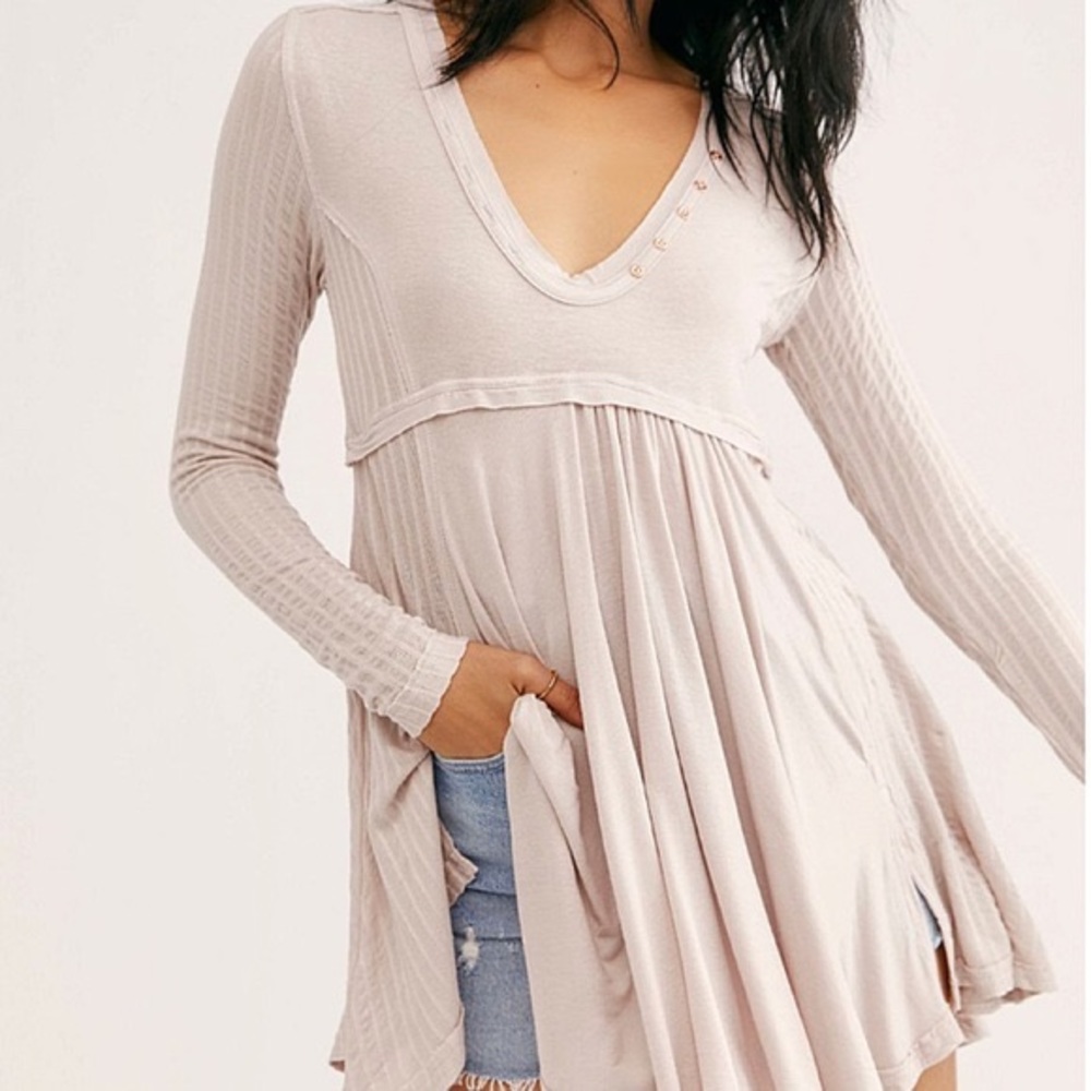 Free People Birdie henley tunic top